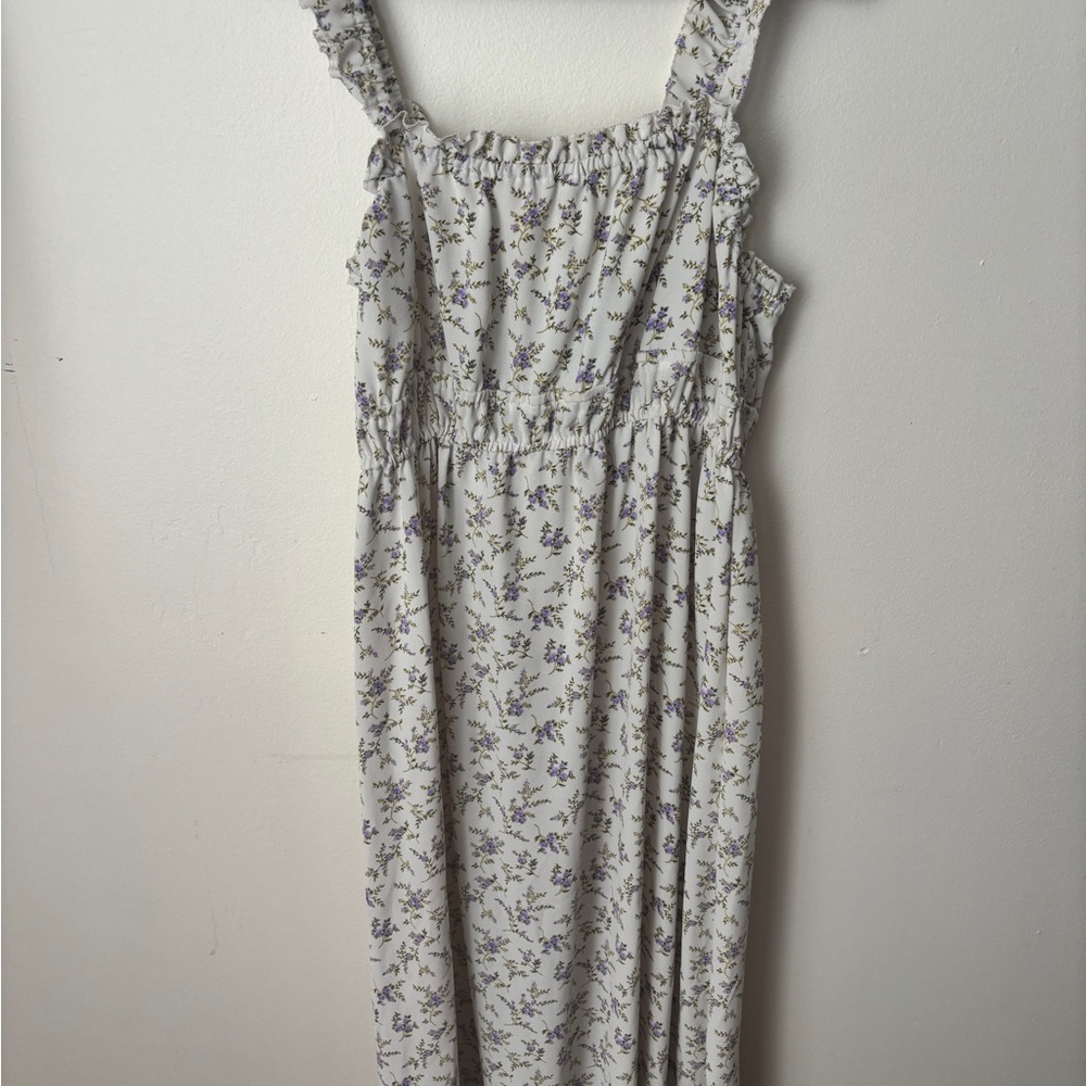 Forever 21 Kids Floral Dress in White and Purple